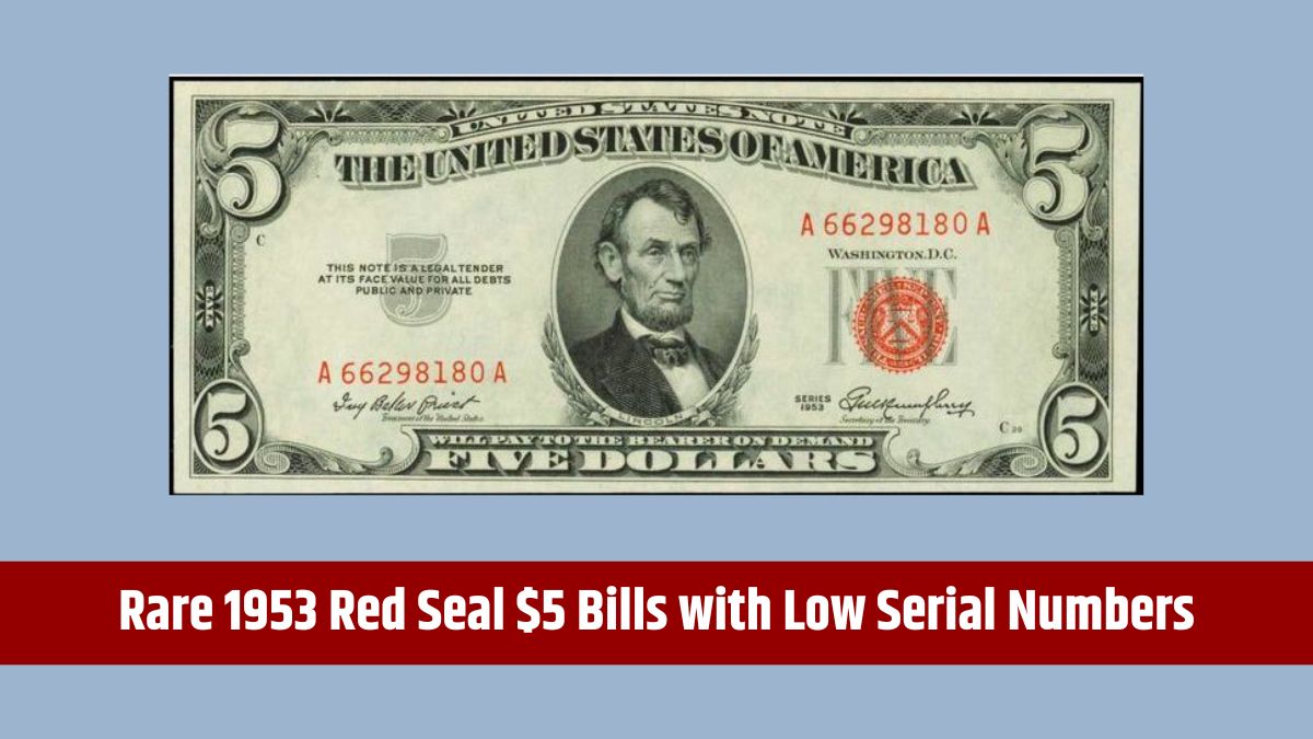 1953 Red Seal $5 Bills
