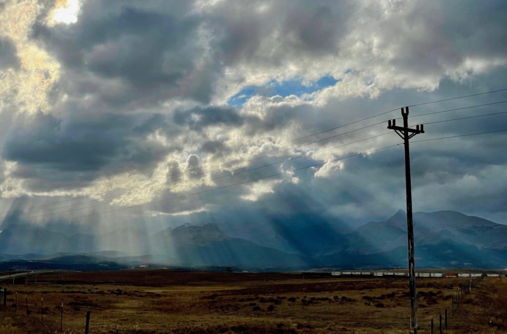 An October sky in Browning