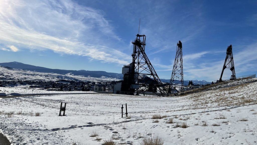 View of Montana country side with structures